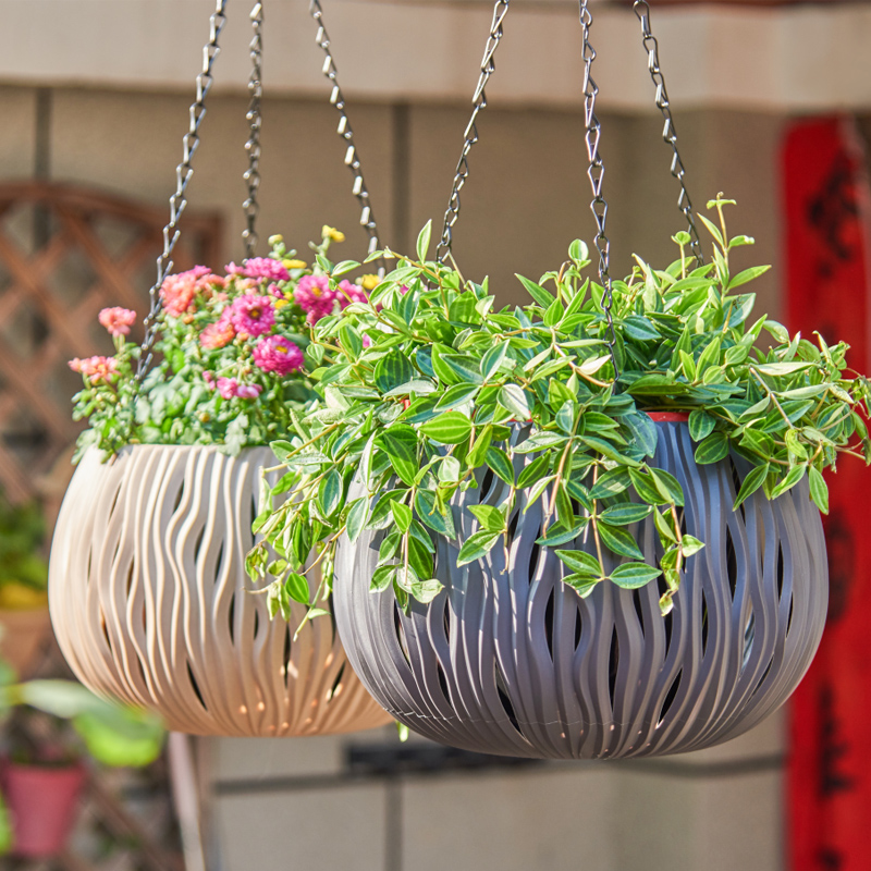 Spider Plant Hanging - Pot gantung, bentuk plastik yang dapat