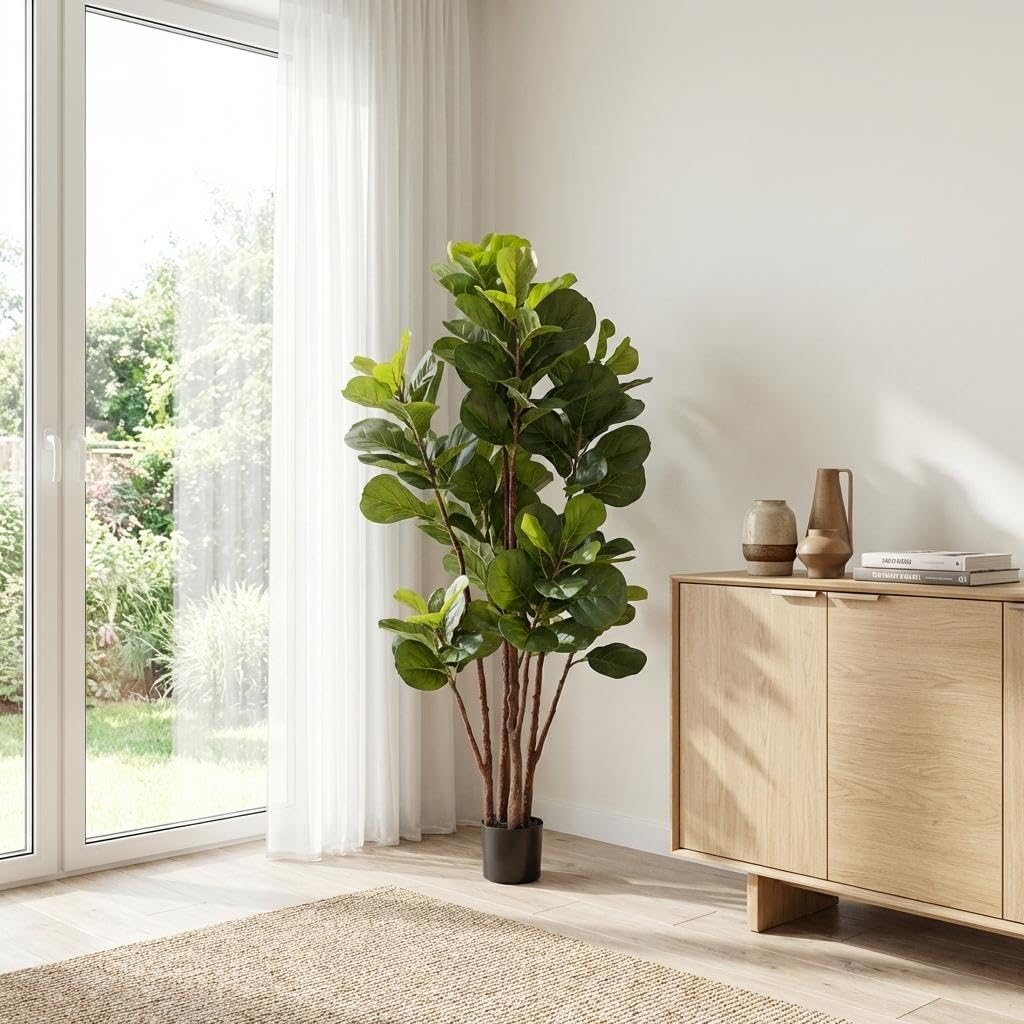 Pohon Fiddle Leaf Fig Buatan,  - Ficus Lyrata Tree ulasan dan harga