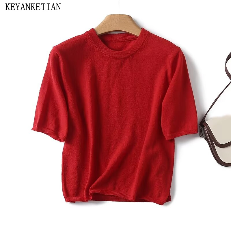 KEYANKETIAN Sweater Crop Top l - Aglaonema Red ulasan dan harga