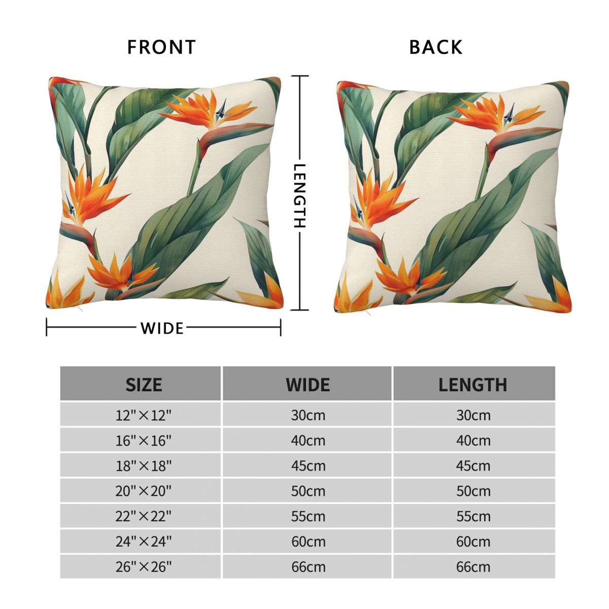 Sarung Bantal Persegi Bird Of  - Bird Paradise Strelitzia ulasan dan harga