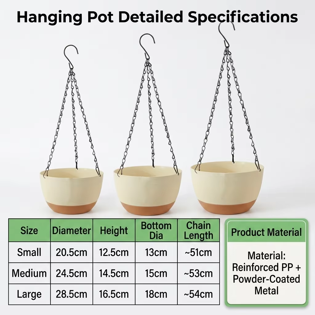 Pot Bunga Gantung Dua Warna Mo - Spider Plant Hanging ulasan dan harga